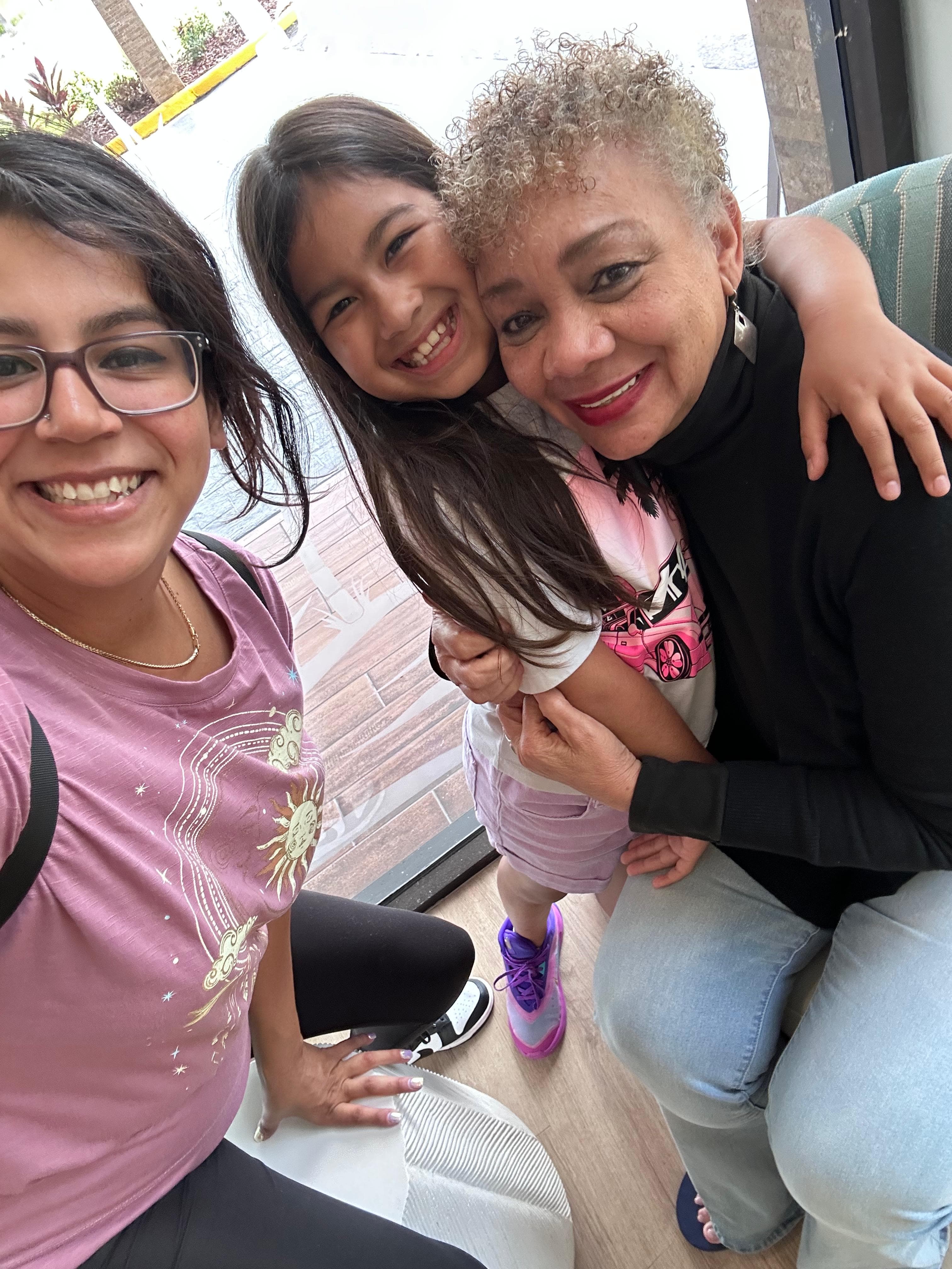 Cheryl Stephenson smiling with family